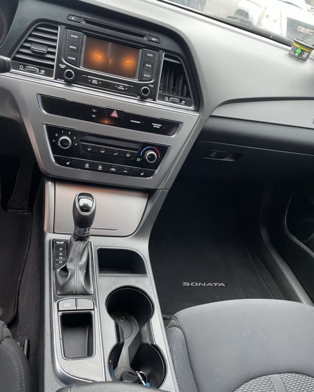 Detailed centre console and dashboard